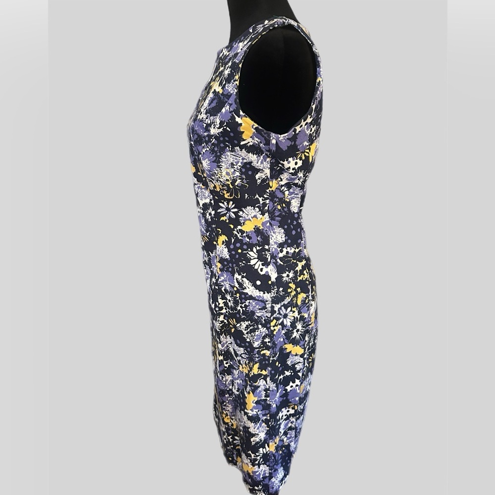 Talbots Navy Blue Floral Sleath Dress - Picture 2 of 9